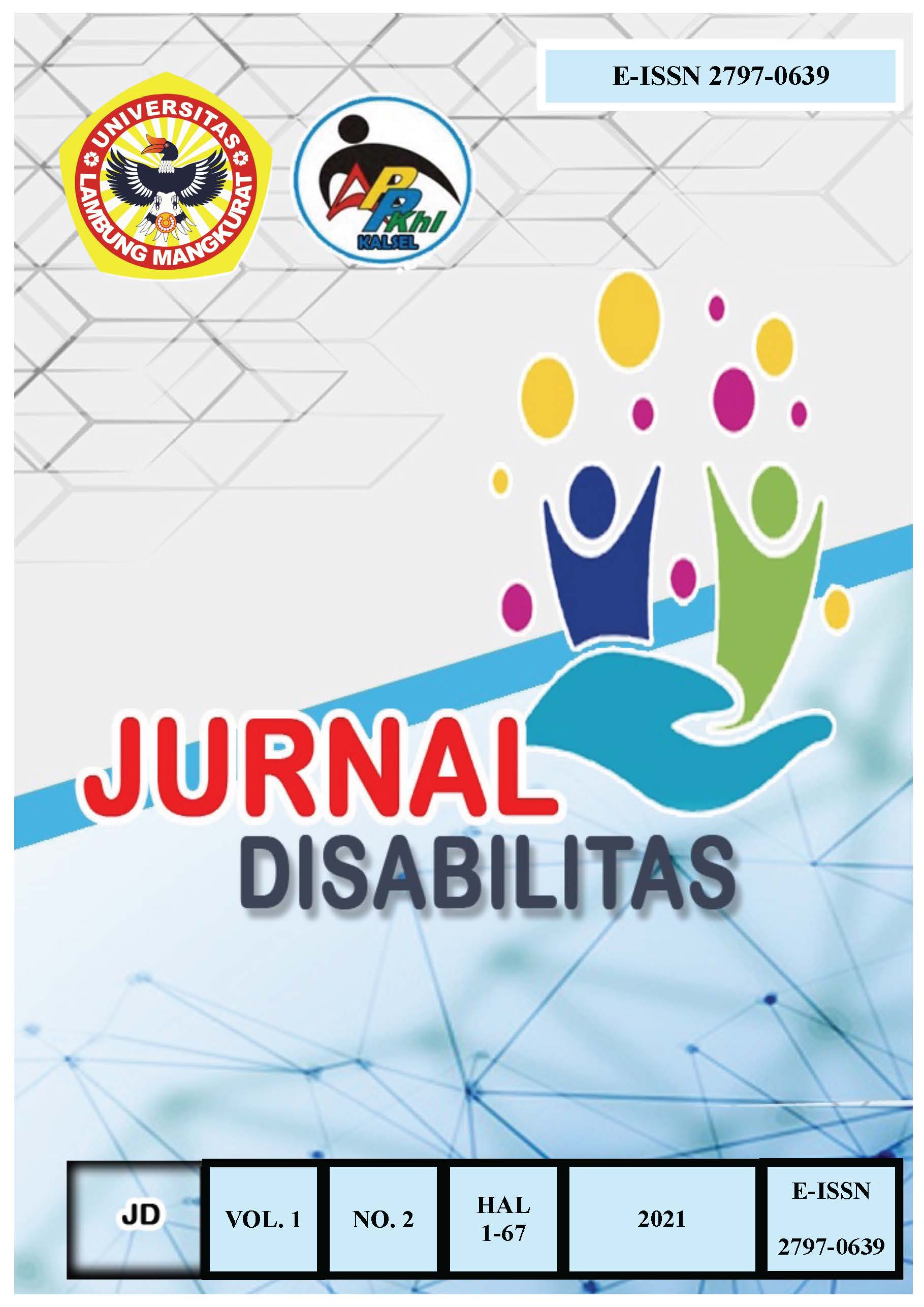 					Lihat Vol 1 No 2 (2021): JURNAL DISABILITAS SEPTEMBER
				